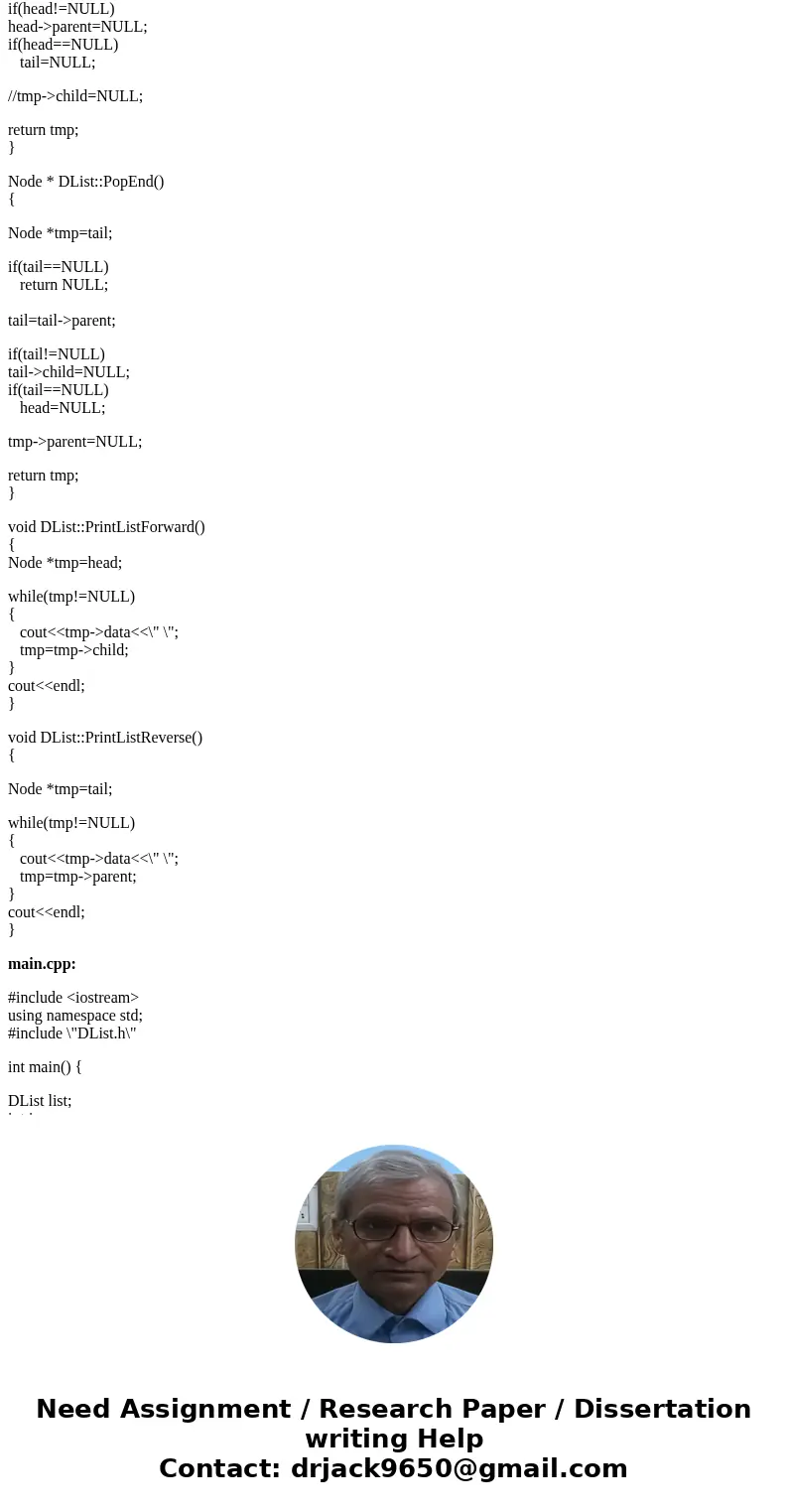 Write Program In C++ Introduction In this project, you are asked to design and implement a class for double link list to hold integers: In this project, you are Write Program In C++ Introduction In this project, you are asked to design and implement a class for double link list to hold integers: In this project, you are