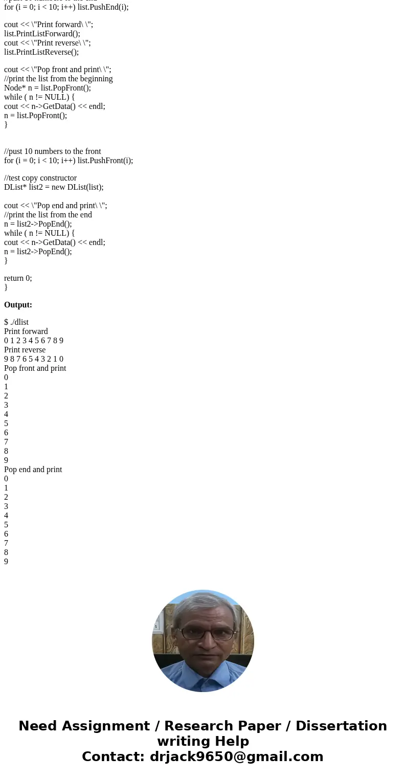 Write Program In C++ Introduction In this project, you are asked to design and implement a class for double link list to hold integers: In this project, you are Write Program In C++ Introduction In this project, you are asked to design and implement a class for double link list to hold integers: In this project, you are
