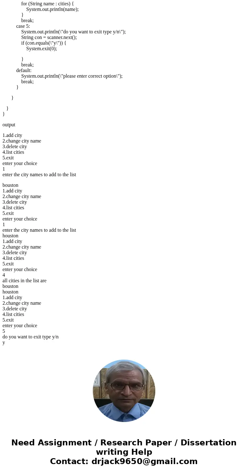 You\'ve been hired by City Skies to write a Java console application that manages city names. Use an array of size 30 to store the names. Present the following  You\'ve been hired by City Skies to write a Java console application that manages city names. Use an array of size 30 to store the names. Present the following