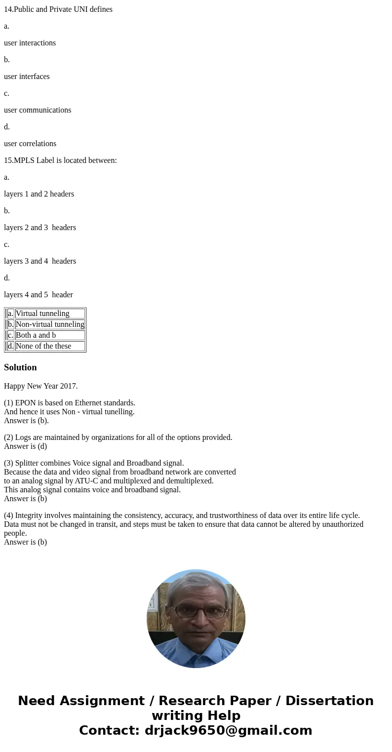 1. EPON MAC Protocol Communication established through………… a. Virtual tunneling b. Non-virtual tunneling c. Both a and b d. None of the these 2. Why should orga 1. EPON MAC Protocol Communication established through………… a. Virtual tunneling b. Non-virtual tunneling c. Both a and b d. None of the these 2. Why should orga