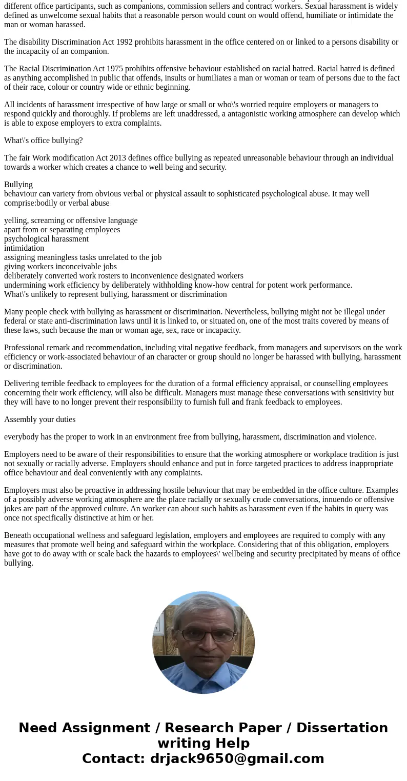 Anti-Discrimination Employment Law Class: Please visit the Equal Opportunity Commission to learn about employment laws related to discrimination. Choose a law t