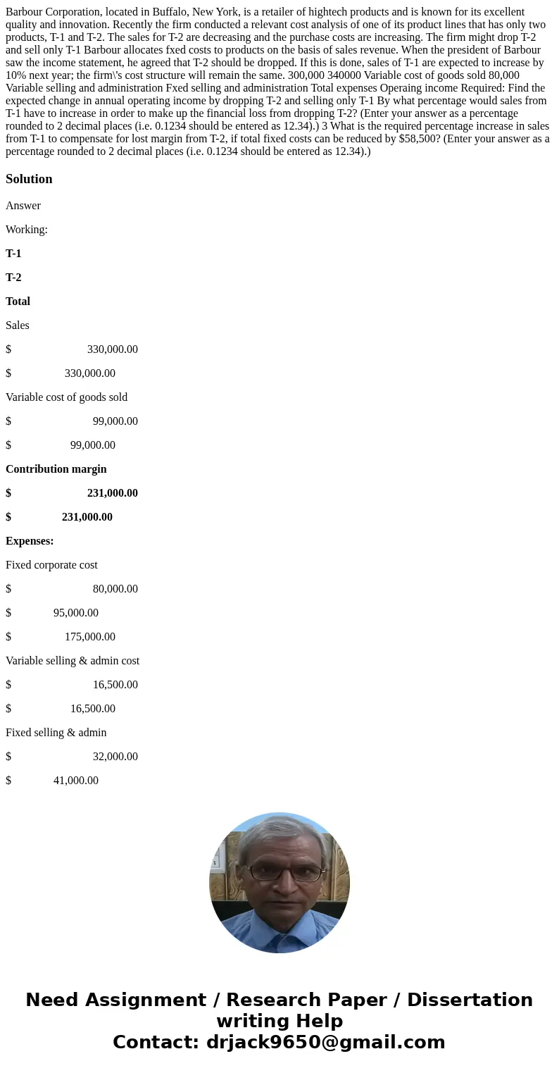  Barbour Corporation, located in Buffalo, New York, is a retailer of hightech products and is known for its excellent quality and innovation. Recently the firm 