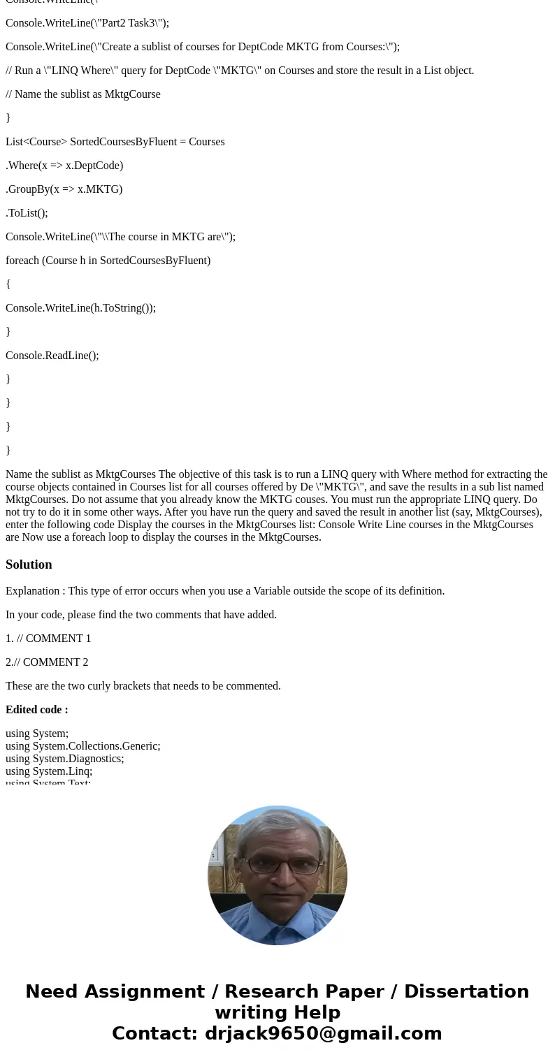 C# Visual Code I am gettin an error in my code it says \ C# Visual Code I am gettin an error in my code it says \