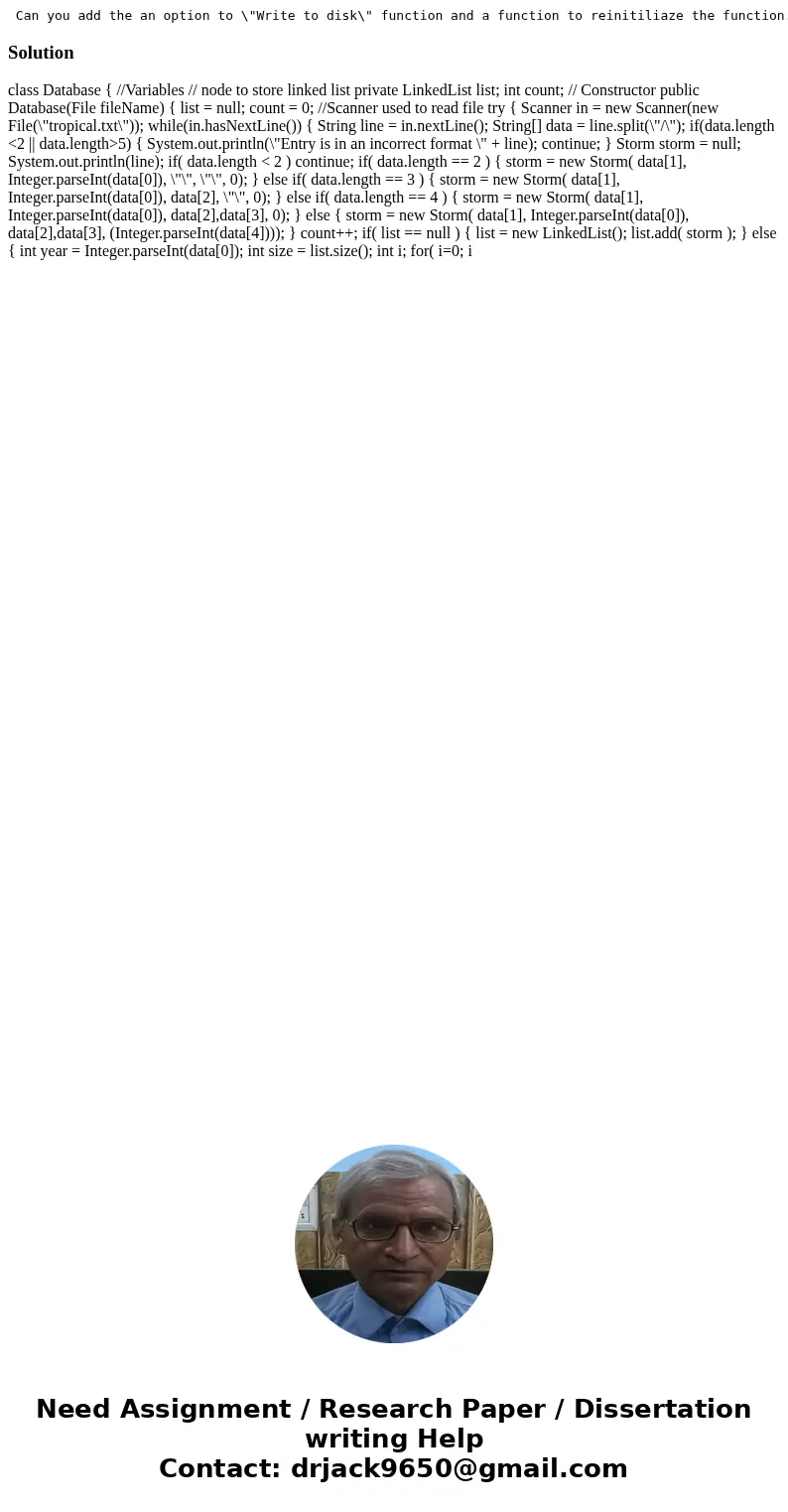  Can you add the an option to \