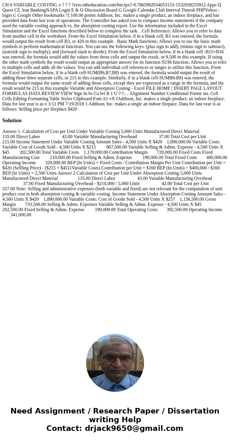 CH 6 VARIABLE COSTING x ? ? ? ?ezto.mheducation.com/hm.tpx?-0.7865992034053153-1532038255912 Apps Q Quest CE Ann BankingNAPA Login E & O Discussion Board G  CH 6 VARIABLE COSTING x ? ? ? ?ezto.mheducation.com/hm.tpx?-0.7865992034053153-1532038255912 Apps Q Quest CE Ann BankingNAPA Login E & O Discussion Board G