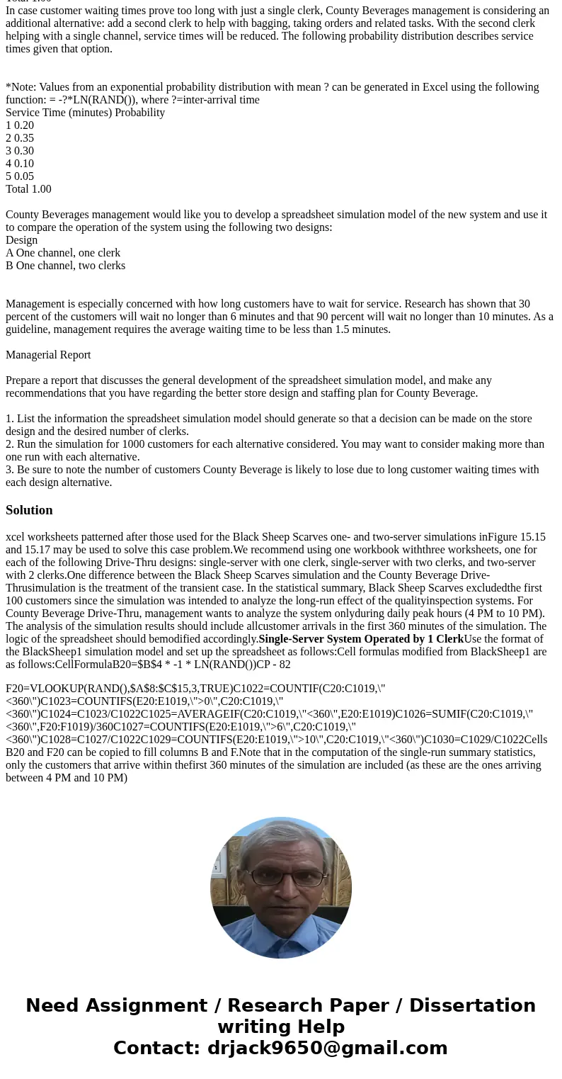 County Beverage Drive-Thru, Inc. operates a chain of beverage supply stores in Northern Illinois. Each store has a single service lane; cars enter at one end of