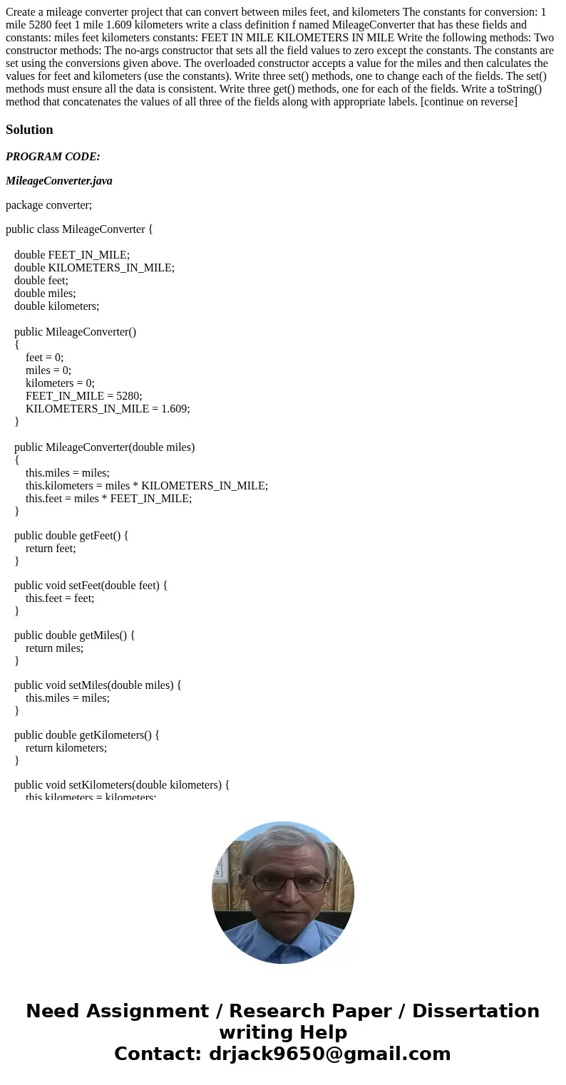  Create a mileage converter project that can convert between miles feet, and kilometers The constants for conversion: 1 mile 5280 feet 1 mile 1.609 kilometers w