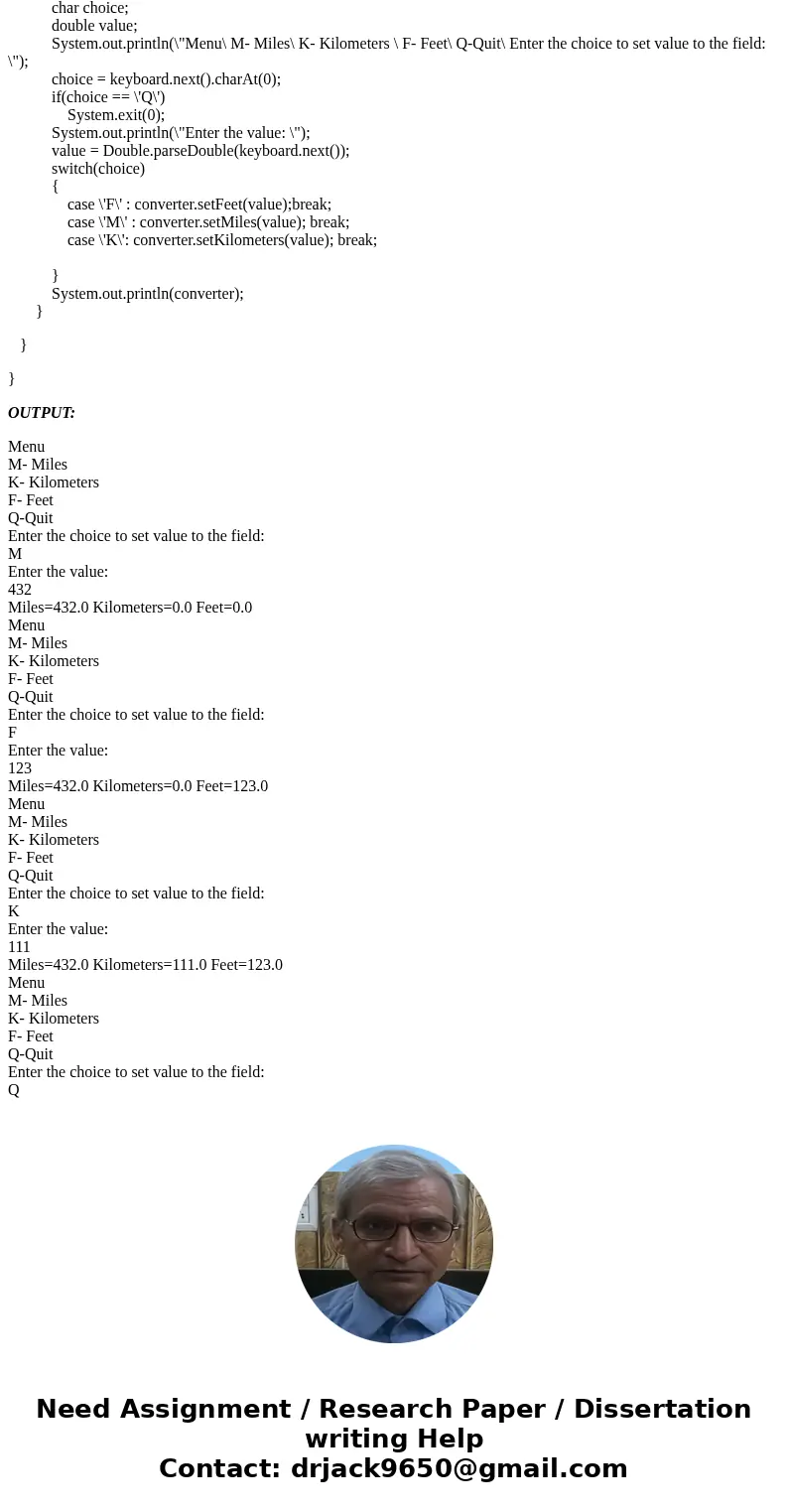  Create a mileage converter project that can convert between miles feet, and kilometers The constants for conversion: 1 mile 5280 feet 1 mile 1.609 kilometers w