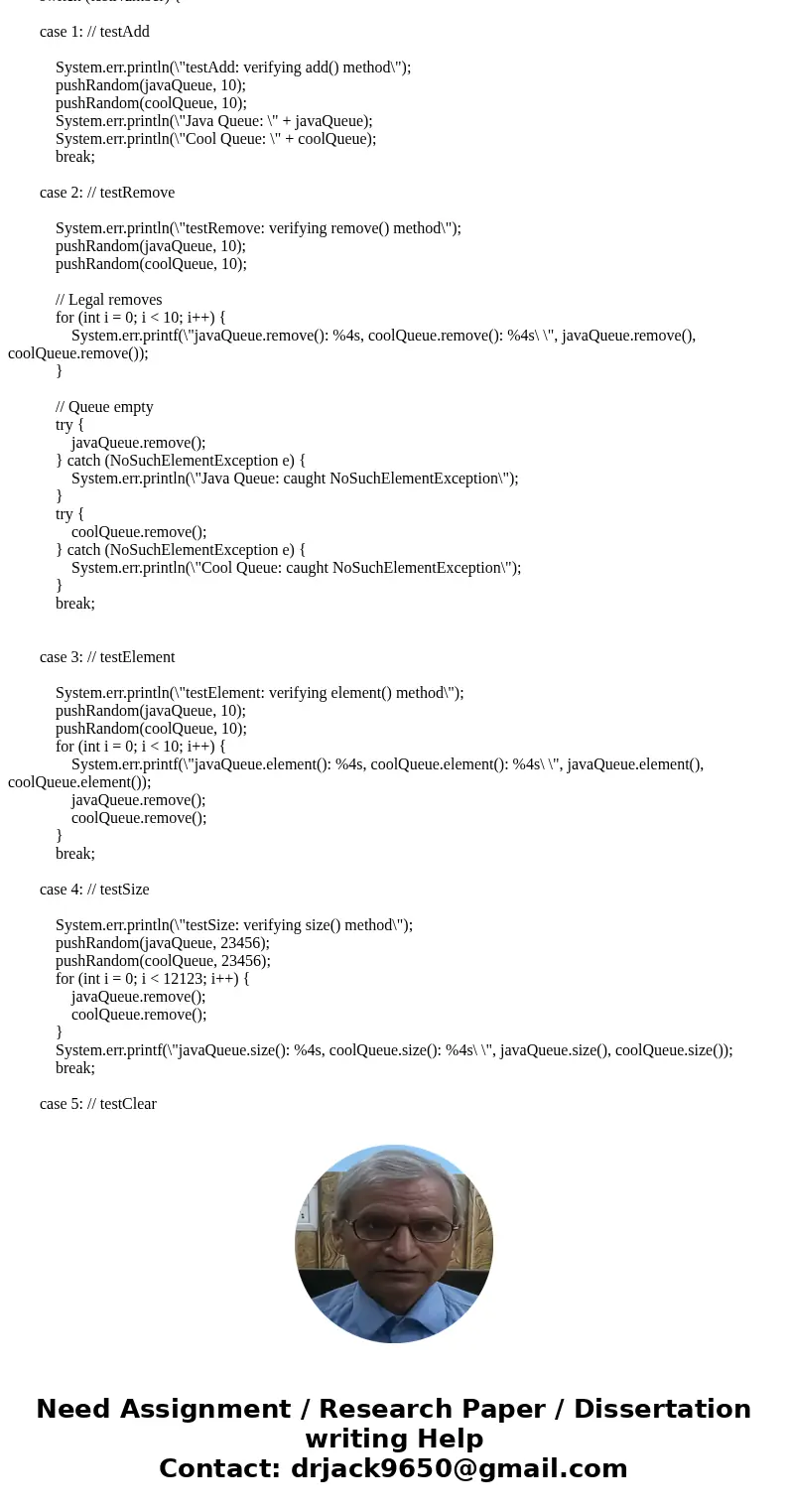 Description (Part A) In this lab you will write a Queue implementation called CoolQueue, which closely matches the java.util.Queue collection, except with fewer Description (Part A) In this lab you will write a Queue implementation called CoolQueue, which closely matches the java.util.Queue collection, except with fewer