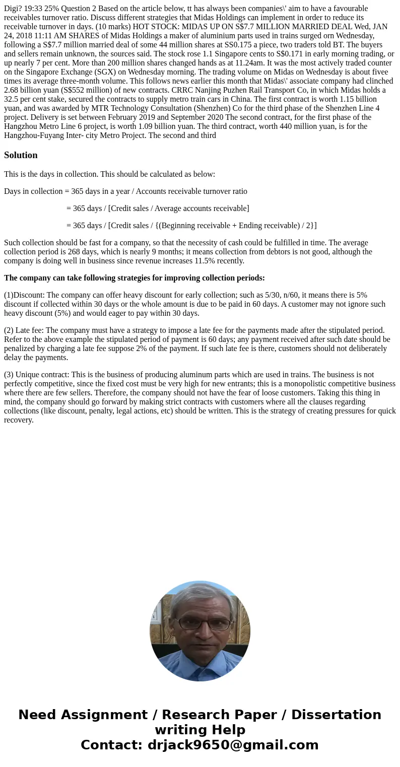 Digi? 19:33 25% Question 2 Based on the article below, tt has always been companies\' aim to have a favourable receivables turnover ratio. Discuss different st  Digi? 19:33 25% Question 2 Based on the article below, tt has always been companies\' aim to have a favourable receivables turnover ratio. Discuss different st