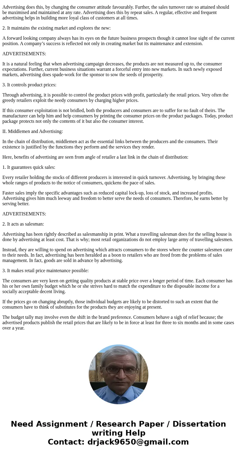 Discuss in details the role(s) of advertising. Does it just try to sell products, or are there other intermediate roles?SolutionRole of Advertising: I. Manufact Discuss in details the role(s) of advertising. Does it just try to sell products, or are there other intermediate roles?SolutionRole of Advertising: I. Manufact
