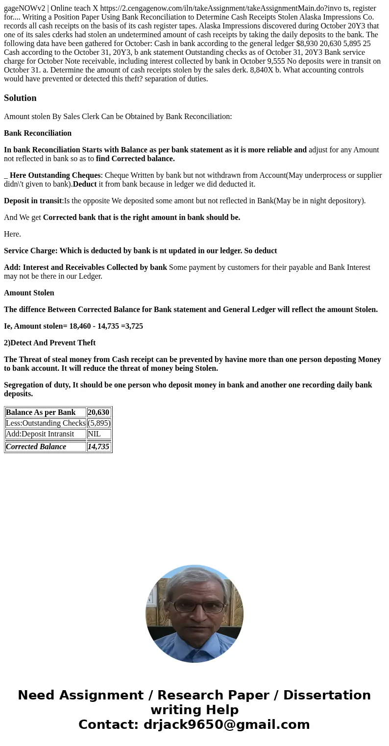 gageNOWv2 | Online teach X https://2.cengagenow.com/iln/takeAssignment/takeAssignmentMain.do?invo ts, register for.... Writing a Position Paper Using Bank Reco  gageNOWv2 | Online teach X https://2.cengagenow.com/iln/takeAssignment/takeAssignmentMain.do?invo ts, register for.... Writing a Position Paper Using Bank Reco