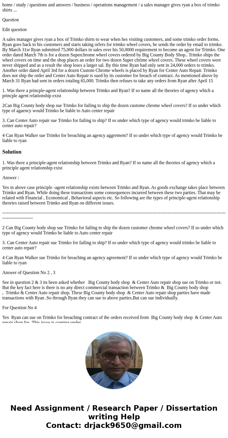 home / study / questions and answers / business / operations management / a sales manager gives ryan a box of trimko shirts ... Question Edit question A sales m home / study / questions and answers / business / operations management / a sales manager gives ryan a box of trimko shirts ... Question Edit question A sales m