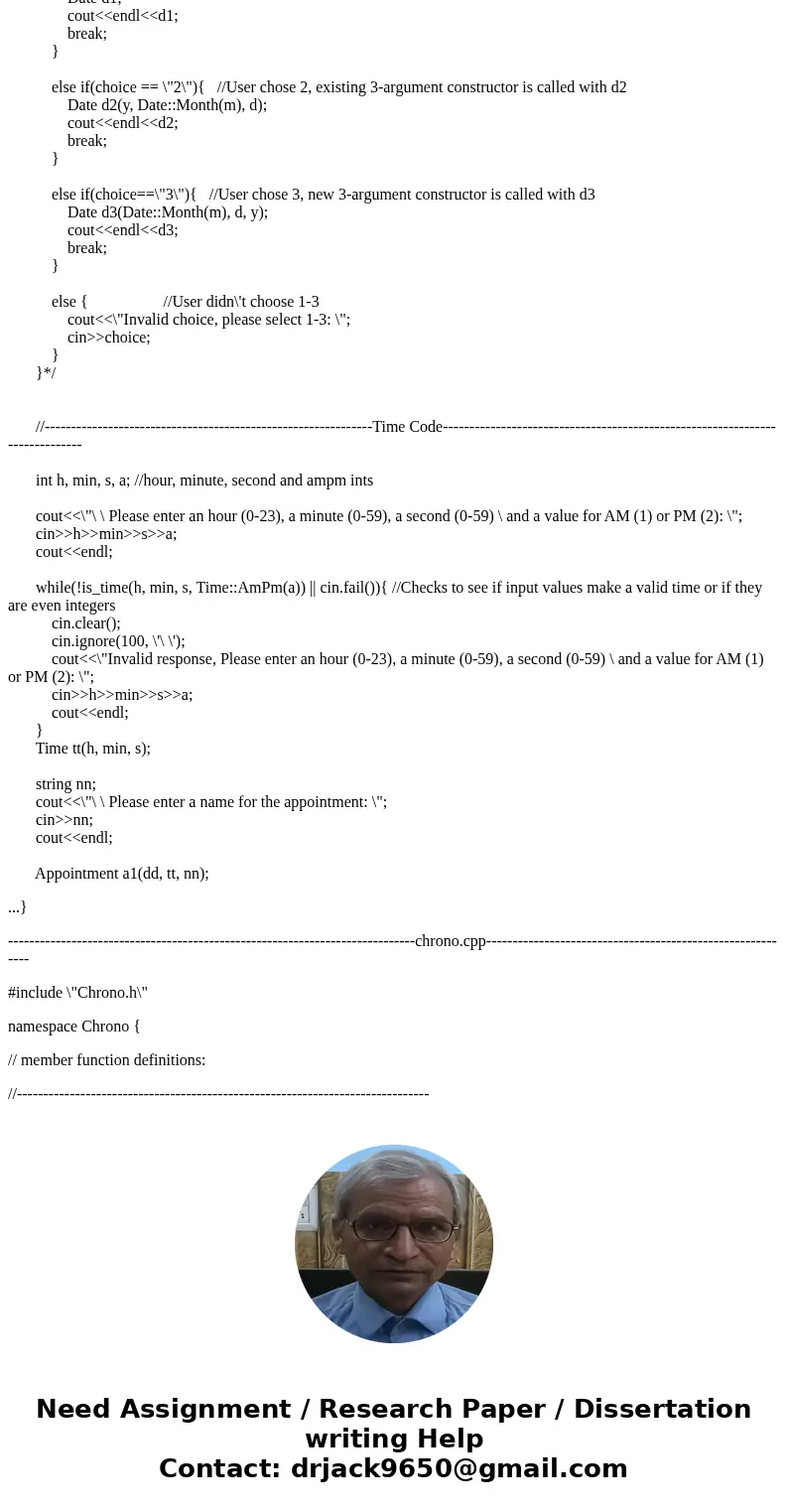 How do i fix this line: Appointment a1(dd, tt, nn); of code in main below so i don\'t receive this error: /tmp/ccCH7Ffz.o: In function `main\': hw5-pr2.cpp:(.te How do i fix this line: Appointment a1(dd, tt, nn); of code in main below so i don\'t receive this error: /tmp/ccCH7Ffz.o: In function `main\': hw5-pr2.cpp:(.te