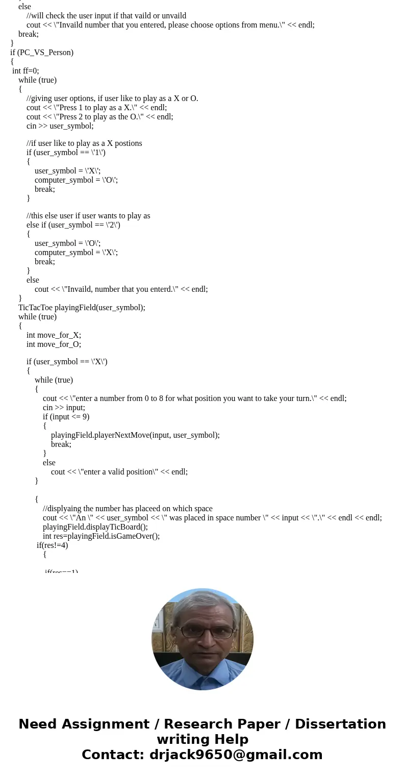 I am writing a c++ progam and make a game, that allow will alow user to player against computer and watch computer vs computer. When, it comes to 0 my code brea I am writing a c++ progam and make a game, that allow will alow user to player against computer and watch computer vs computer. When, it comes to 0 my code brea