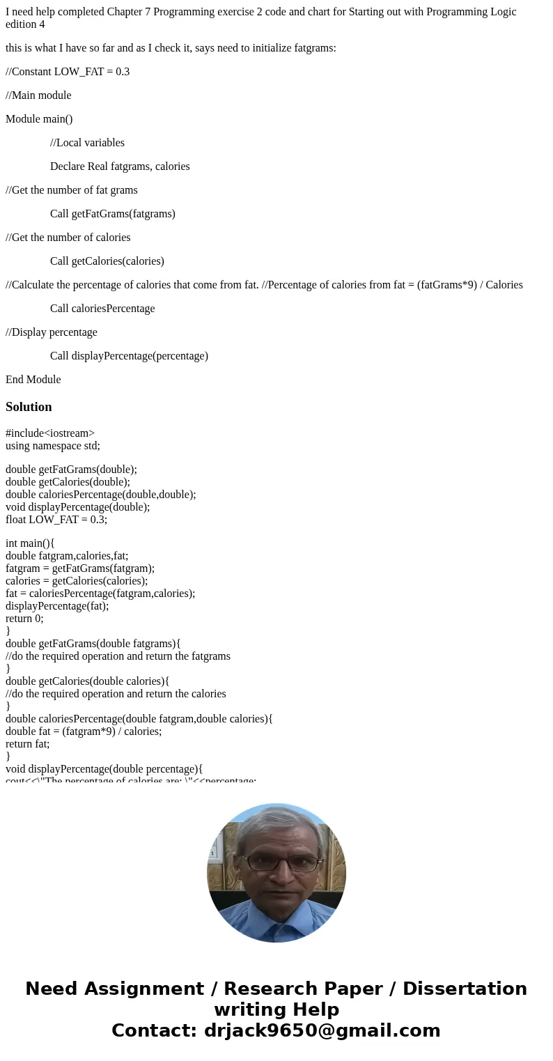 I need help completed Chapter 7 Programming exercise 2 code and chart for Starting out with Programming Logic edition 4 this is what I have so far and as I chec I need help completed Chapter 7 Programming exercise 2 code and chart for Starting out with Programming Logic edition 4 this is what I have so far and as I chec