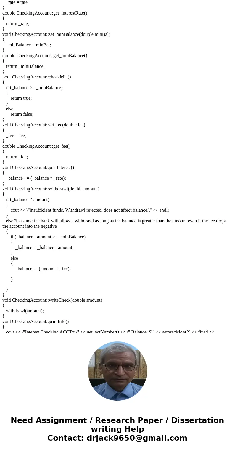 I was told the issue is in the BankAccount.h where the guards need to be moved around, but can\'t figure it out. Please help. //tester.cpp #include <iostream I was told the issue is in the BankAccount.h where the guards need to be moved around, but can\'t figure it out. Please help. //tester.cpp #include <iostream
