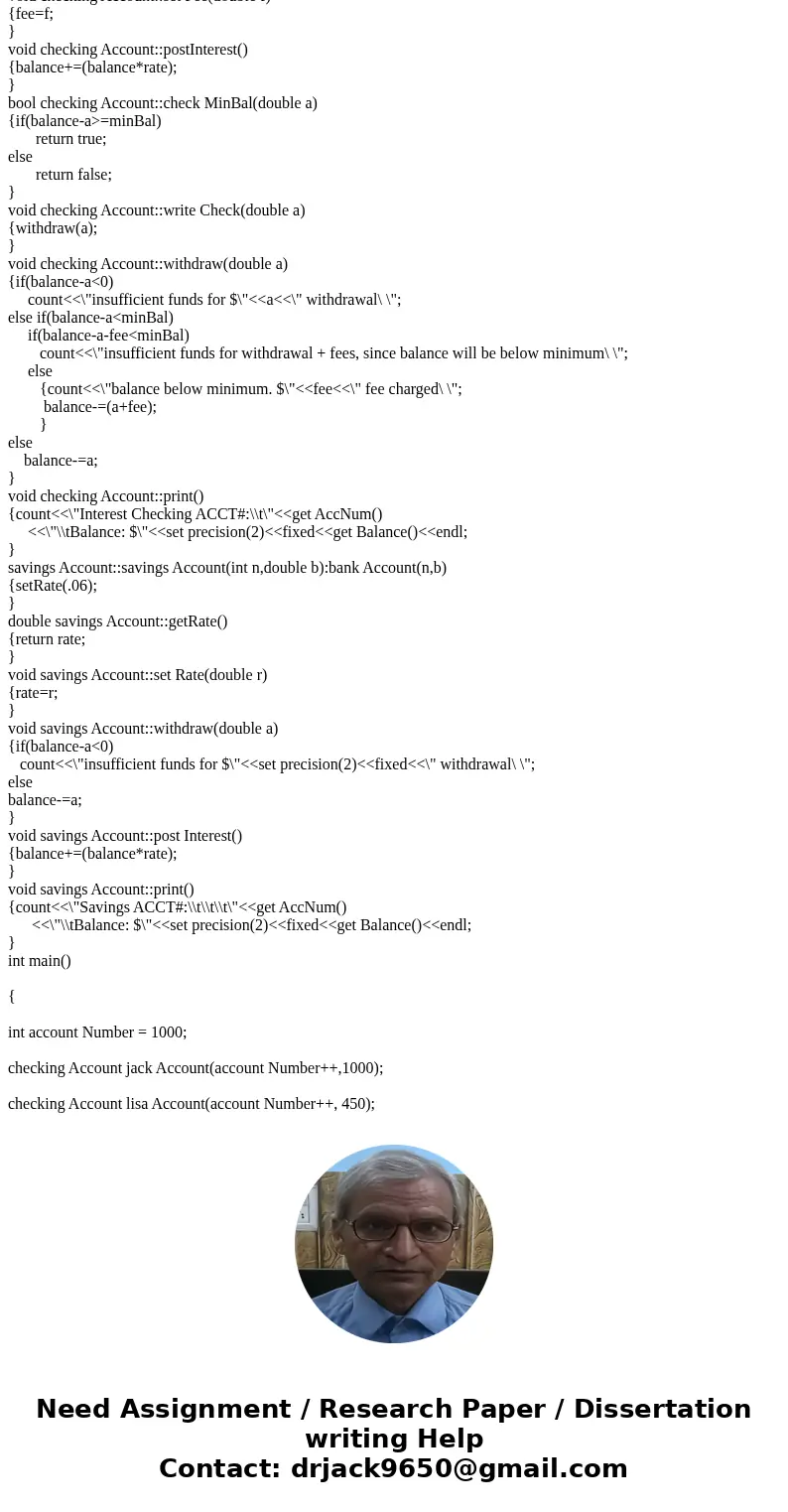 I was told the issue is in the BankAccount.h where the guards need to be moved around, but can\'t figure it out. Please help. //tester.cpp #include <iostream I was told the issue is in the BankAccount.h where the guards need to be moved around, but can\'t figure it out. Please help. //tester.cpp #include <iostream
