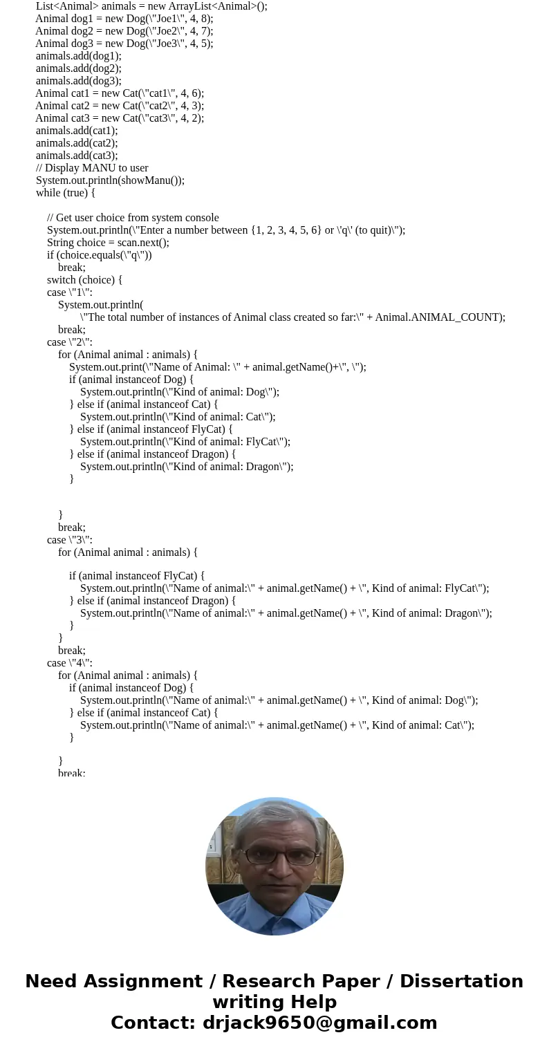 In this project you will define some interfaces, abstract classes, and concrete classes, all placed in a specific package. You will also use the instanceofopera In this project you will define some interfaces, abstract classes, and concrete classes, all placed in a specific package. You will also use the instanceofopera