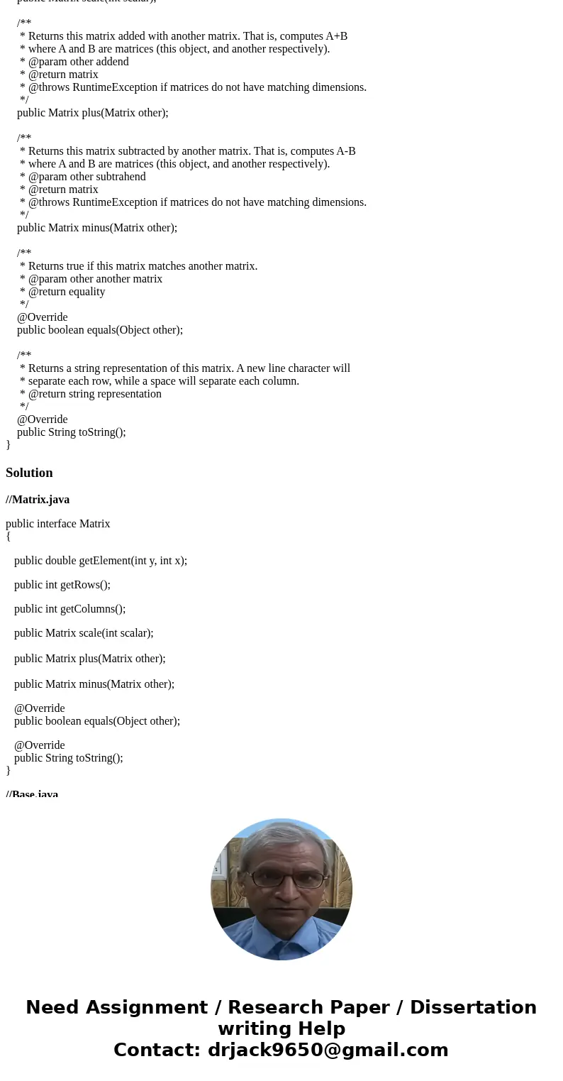 JAVA Matrix with emphasis on Abstract Data Types and Mutability If you answer this question, please do so in an EASY-TO-READ manner, ie DO NOT WRITE YOUR ANSWER JAVA Matrix with emphasis on Abstract Data Types and Mutability If you answer this question, please do so in an EASY-TO-READ manner, ie DO NOT WRITE YOUR ANSWER