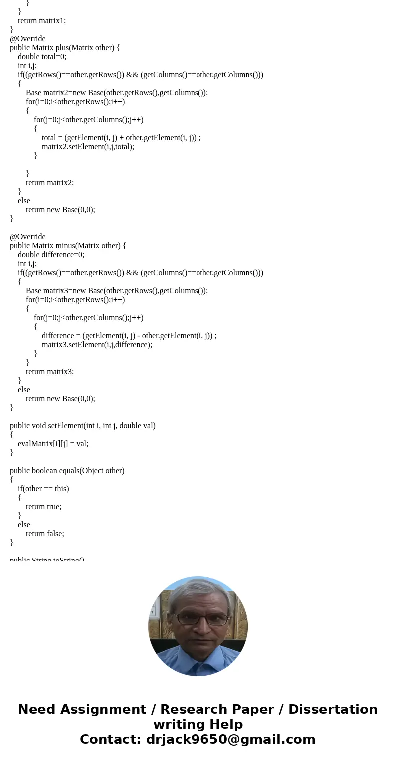 JAVA Matrix with emphasis on Abstract Data Types and Mutability If you answer this question, please do so in an EASY-TO-READ manner, ie DO NOT WRITE YOUR ANSWER JAVA Matrix with emphasis on Abstract Data Types and Mutability If you answer this question, please do so in an EASY-TO-READ manner, ie DO NOT WRITE YOUR ANSWER