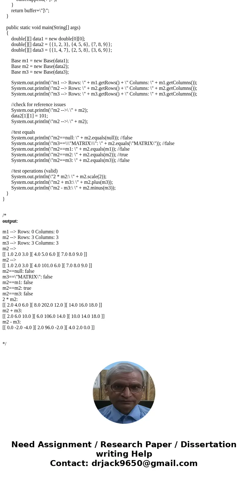 JAVA Matrix with emphasis on Abstract Data Types and Mutability If you answer this question, please do so in an EASY-TO-READ manner, ie DO NOT WRITE YOUR ANSWER JAVA Matrix with emphasis on Abstract Data Types and Mutability If you answer this question, please do so in an EASY-TO-READ manner, ie DO NOT WRITE YOUR ANSWER