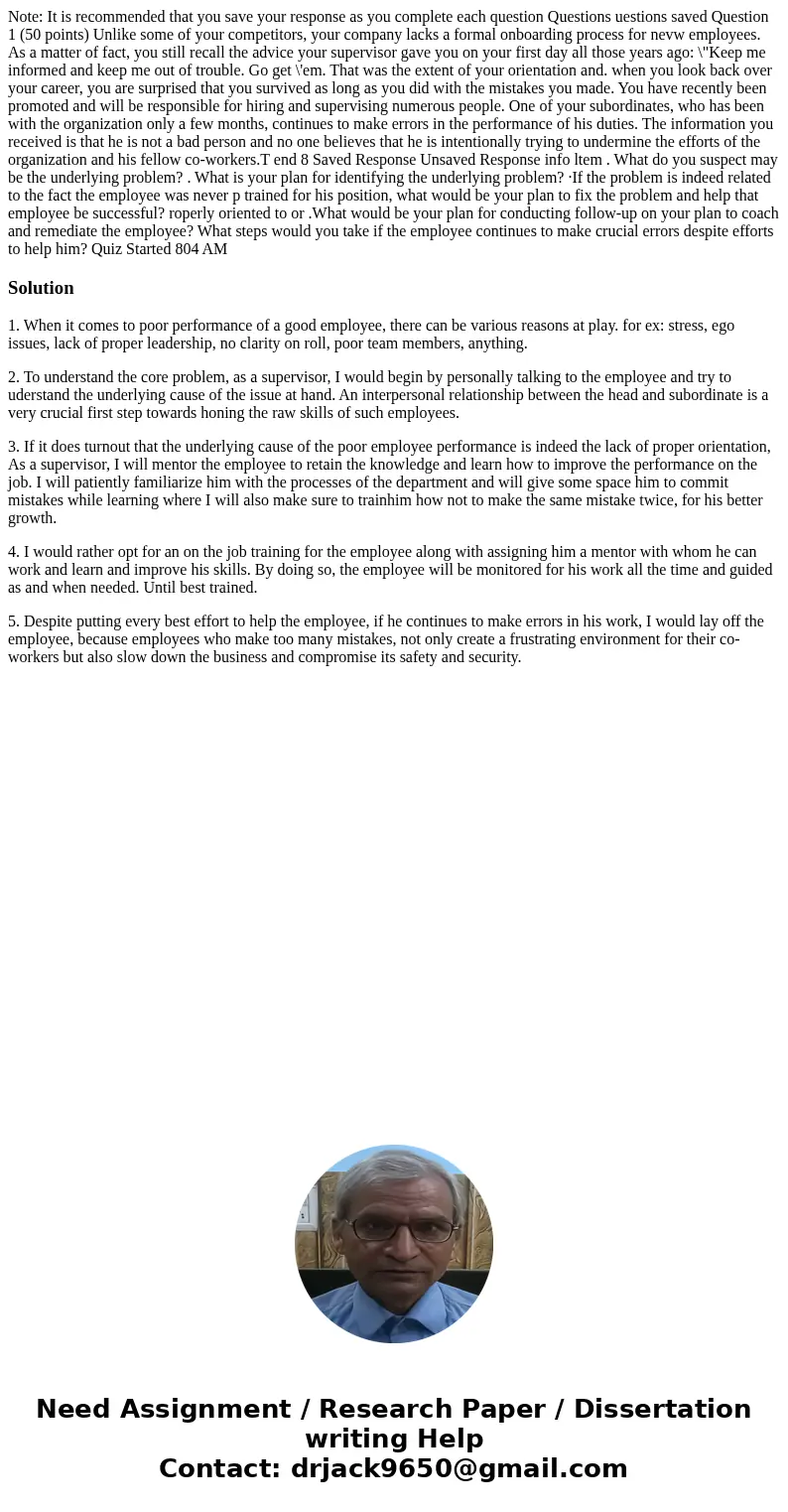 Note: It is recommended that you save your response as you complete each question Questions uestions saved Question 1 (50 points) Unlike some of your competito  Note: It is recommended that you save your response as you complete each question Questions uestions saved Question 1 (50 points) Unlike some of your competito