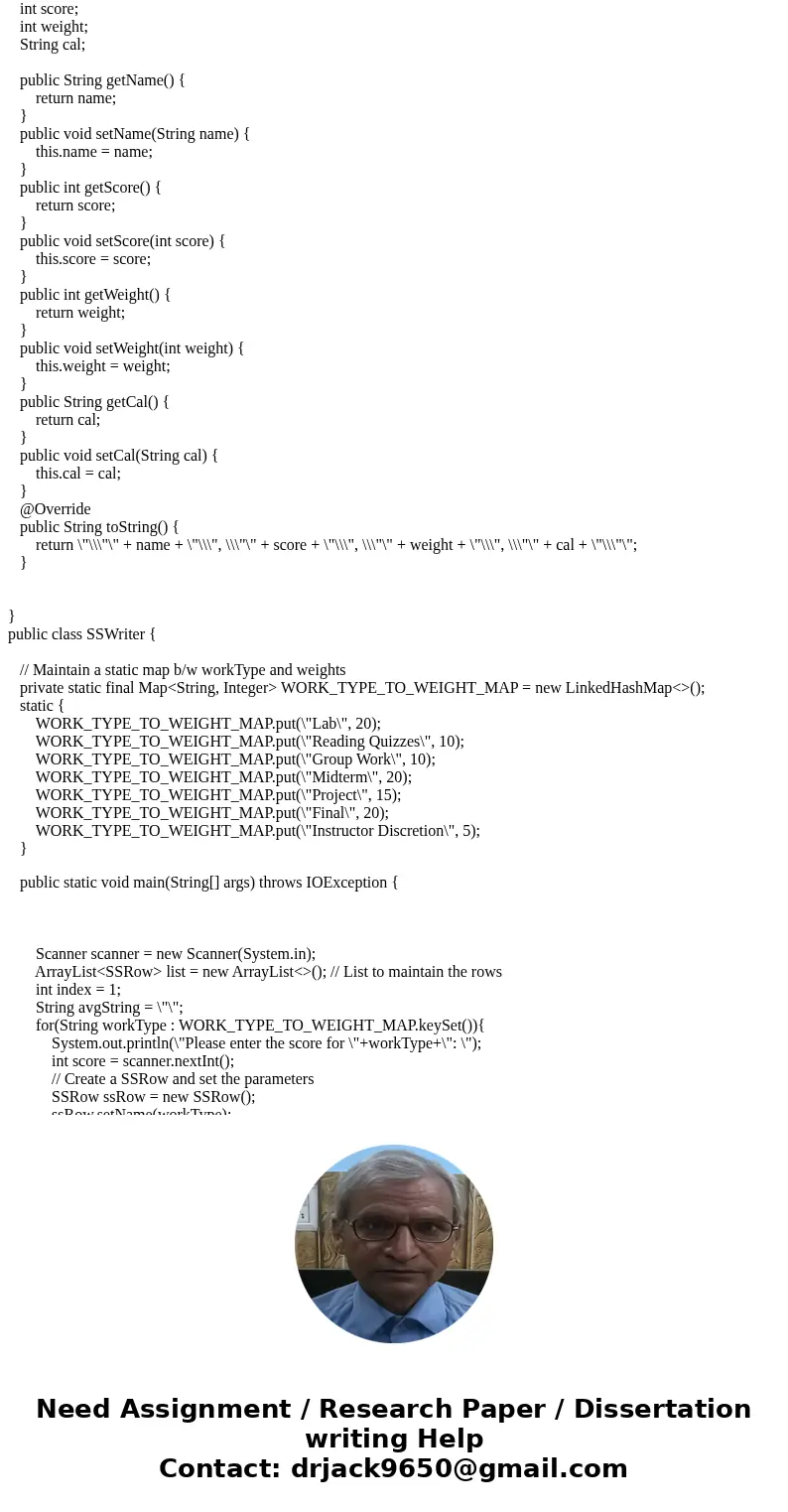 SpreadsheetWriter.java Can you please help me the JAVA program? Let\'s write a program that will produce a file that can be opened by Excel or LibreOffice Calc. SpreadsheetWriter.java Can you please help me the JAVA program? Let\'s write a program that will produce a file that can be opened by Excel or LibreOffice Calc.