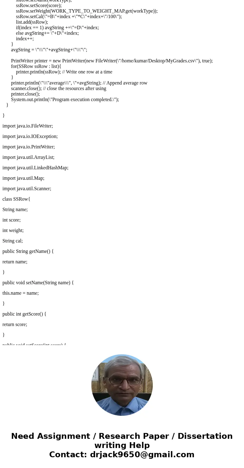 SpreadsheetWriter.java Can you please help me the JAVA program? Let\'s write a program that will produce a file that can be opened by Excel or LibreOffice Calc. SpreadsheetWriter.java Can you please help me the JAVA program? Let\'s write a program that will produce a file that can be opened by Excel or LibreOffice Calc.
