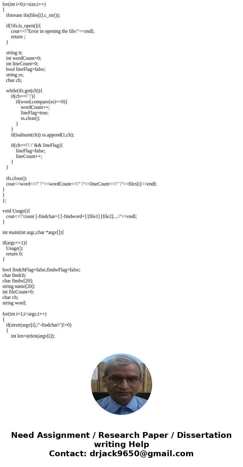 This assignment involves writing a C++ program to identify and count lines, words, and characters. For the purpose of this assignment, we define a \  This assignment involves writing a C++ program to identify and count lines, words, and characters. For the purpose of this assignment, we define a \