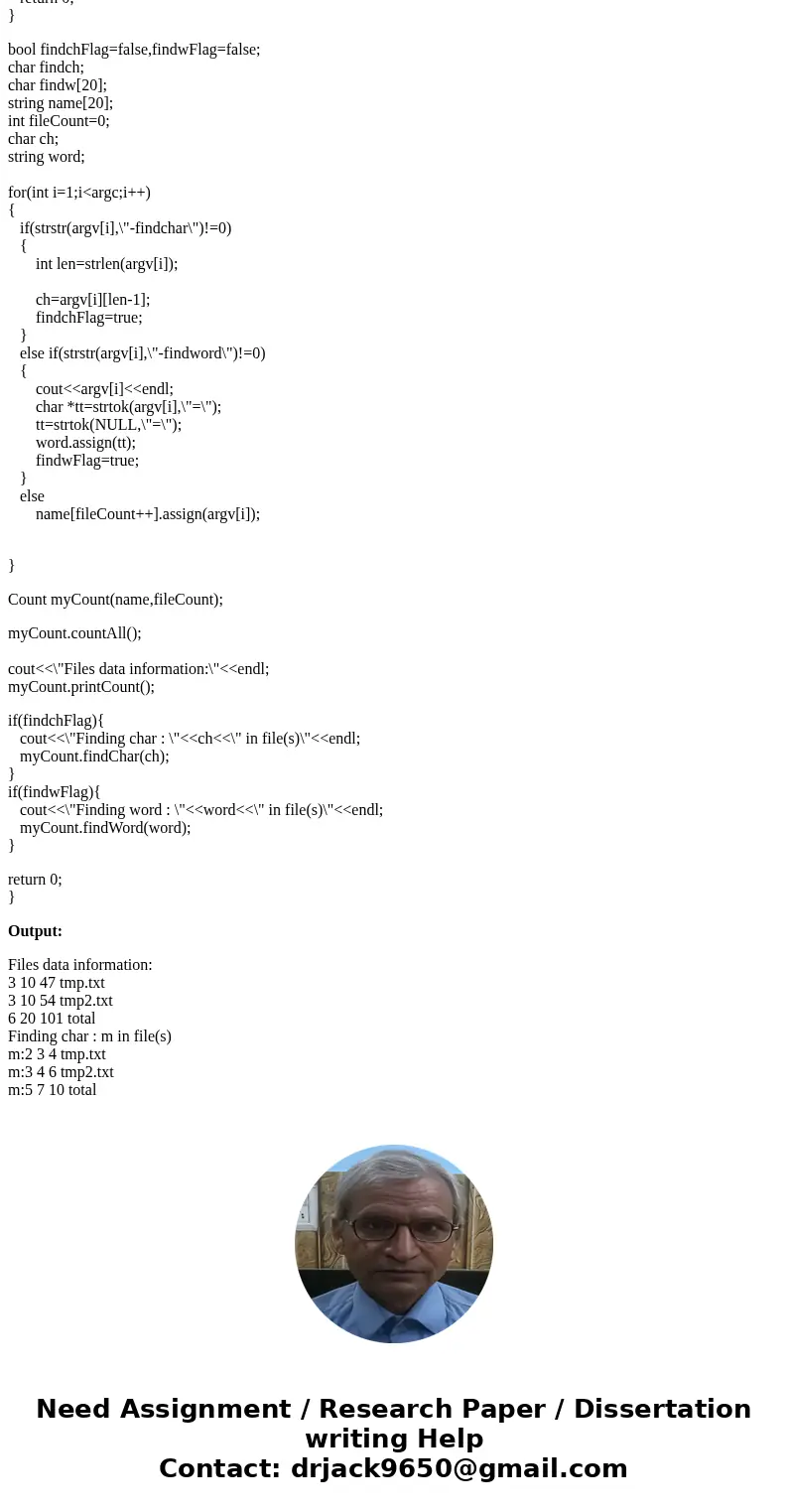 This assignment involves writing a C++ program to identify and count lines, words, and characters. For the purpose of this assignment, we define a \  This assignment involves writing a C++ program to identify and count lines, words, and characters. For the purpose of this assignment, we define a \