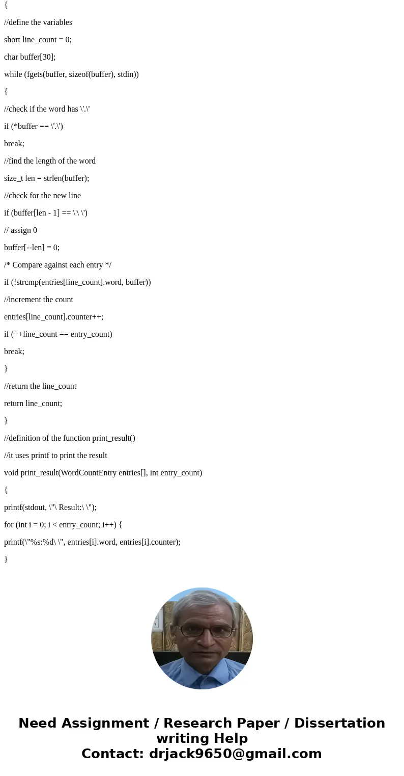 Using C language, add support for matching arbitrary numbers of words, not just 5. (Hint: use malloc, and don\'t worry too much about memory efficiency). #inclu
