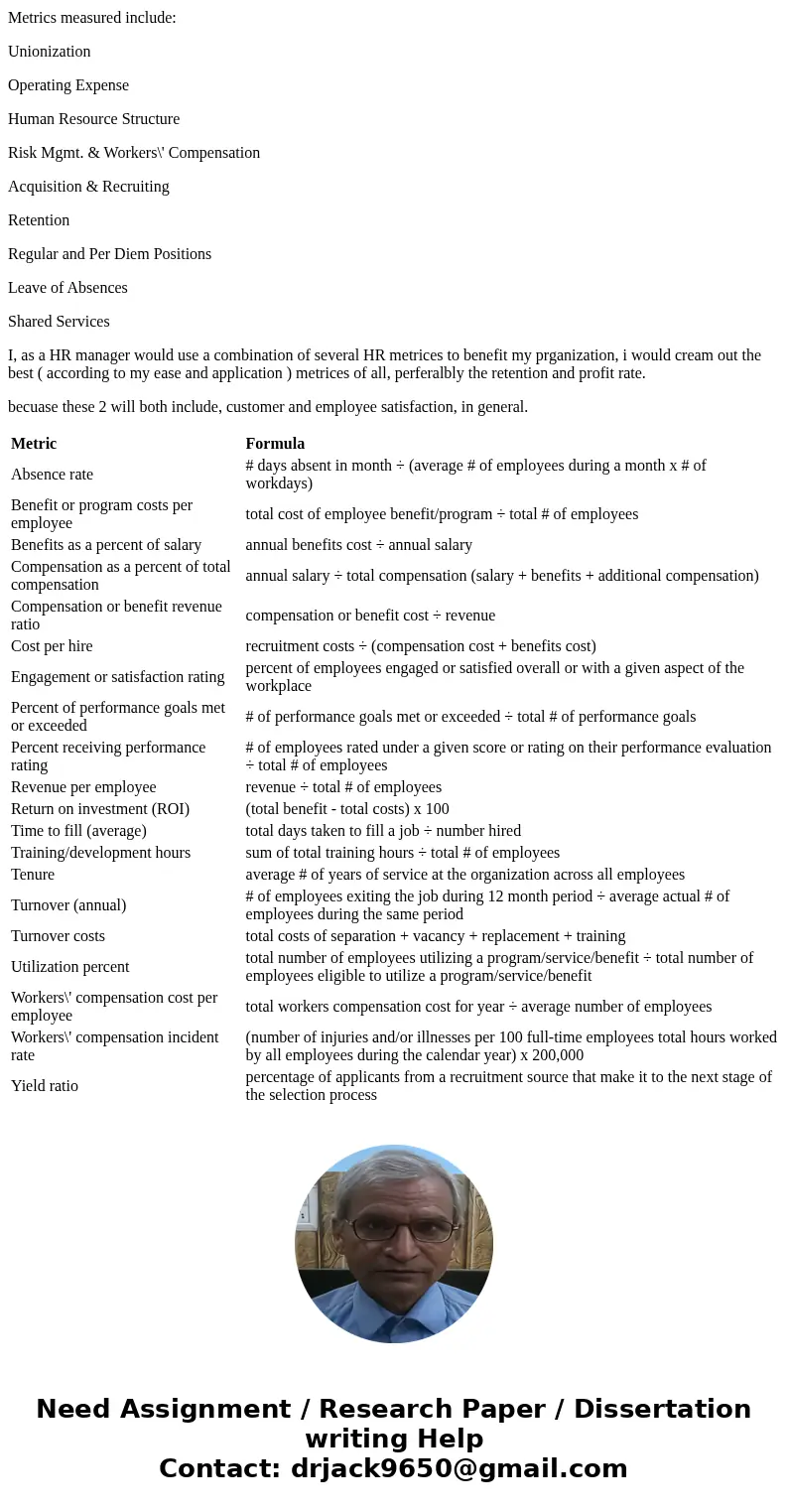 WK-1-A-2: HRM Metrics in Healthcare Organizations HRM metrics and measurements can be powerful in showing areas where healthcare organizations can improve and b WK-1-A-2: HRM Metrics in Healthcare Organizations HRM metrics and measurements can be powerful in showing areas where healthcare organizations can improve and b