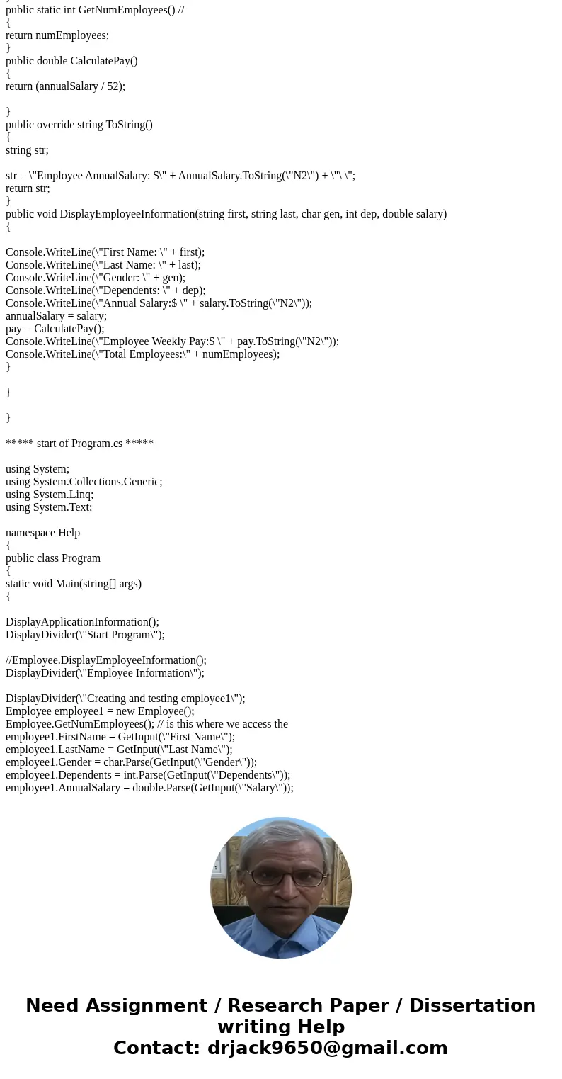 Write a C# program to read the specified Data from a database and display it on the screen and format it to CSV and write it to an output file your firstname_la Write a C# program to read the specified Data from a database and display it on the screen and format it to CSV and write it to an output file your firstname_la