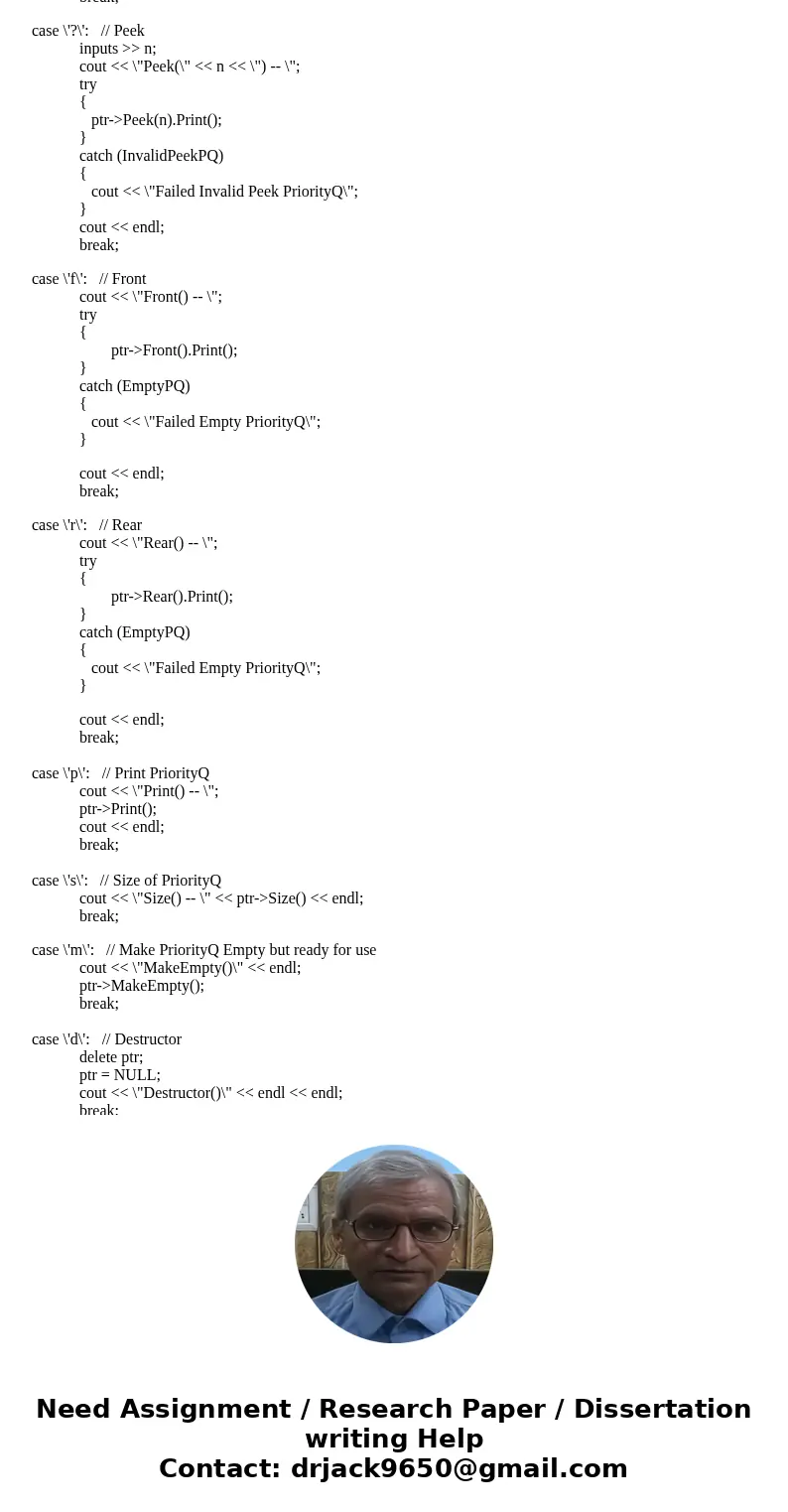 Write message.cpp and priorityq.cpp. The code in message.cpp and priorityq.cpp doesn\'t need any input or output statements. Do not modify priorityq.h, message. Write message.cpp and priorityq.cpp. The code in message.cpp and priorityq.cpp doesn\'t need any input or output statements. Do not modify priorityq.h, message.