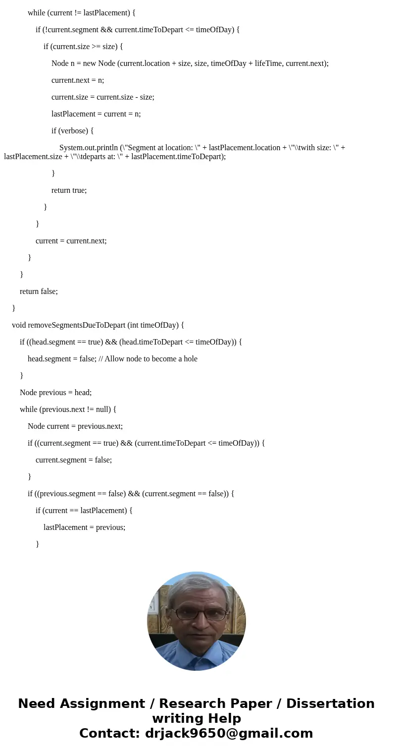 You are to write a program to simulate the arrivals, placements, and departures of segments in a segmented virtual memory. The input file will contain a sequen  You are to write a program to simulate the arrivals, placements, and departures of segments in a segmented virtual memory. The input file will contain a sequen
