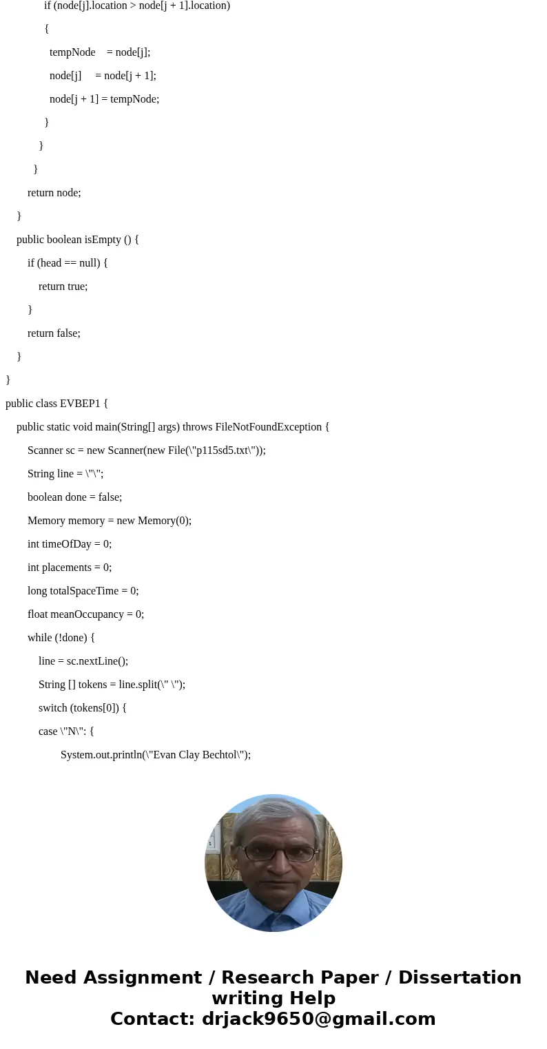You are to write a program to simulate the arrivals, placements, and departures of segments in a segmented virtual memory. The input file will contain a sequen  You are to write a program to simulate the arrivals, placements, and departures of segments in a segmented virtual memory. The input file will contain a sequen