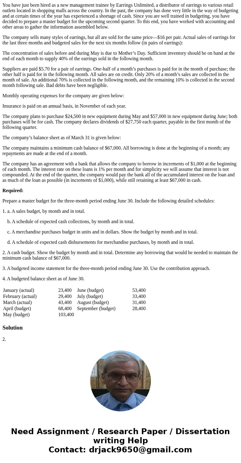 You have just been hired as a new management trainee by Earrings Unlimited, a distributor of earrings to various retail outlets located in shopping malls across