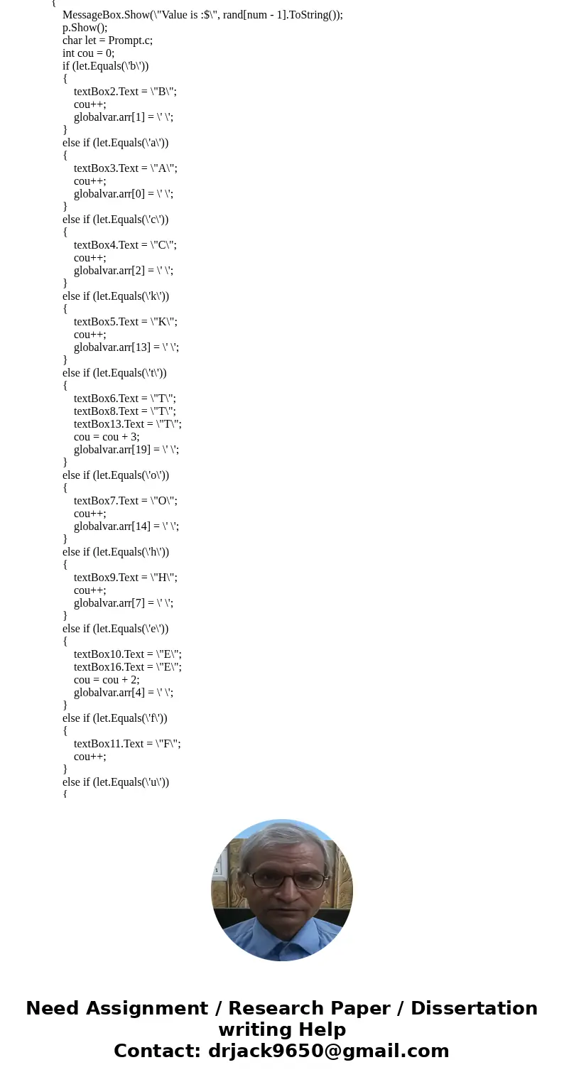C# using Visual studio - Windows Form. If possible step-by-step instructions as well. You are to create the classic game of Wheel of Fortune. Your application s