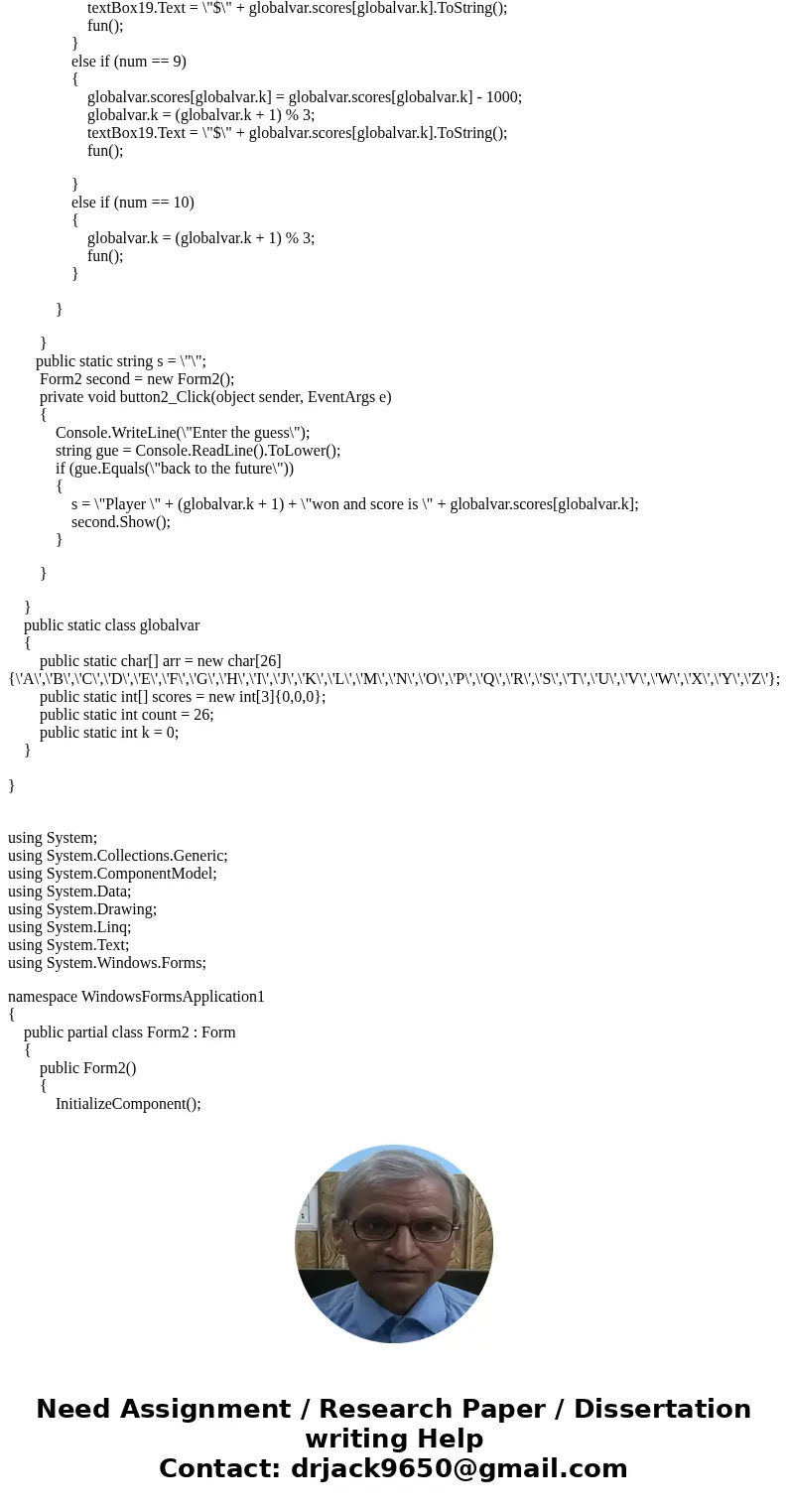 C# using Visual studio - Windows Form. If possible step-by-step instructions as well. You are to create the classic game of Wheel of Fortune. Your application s