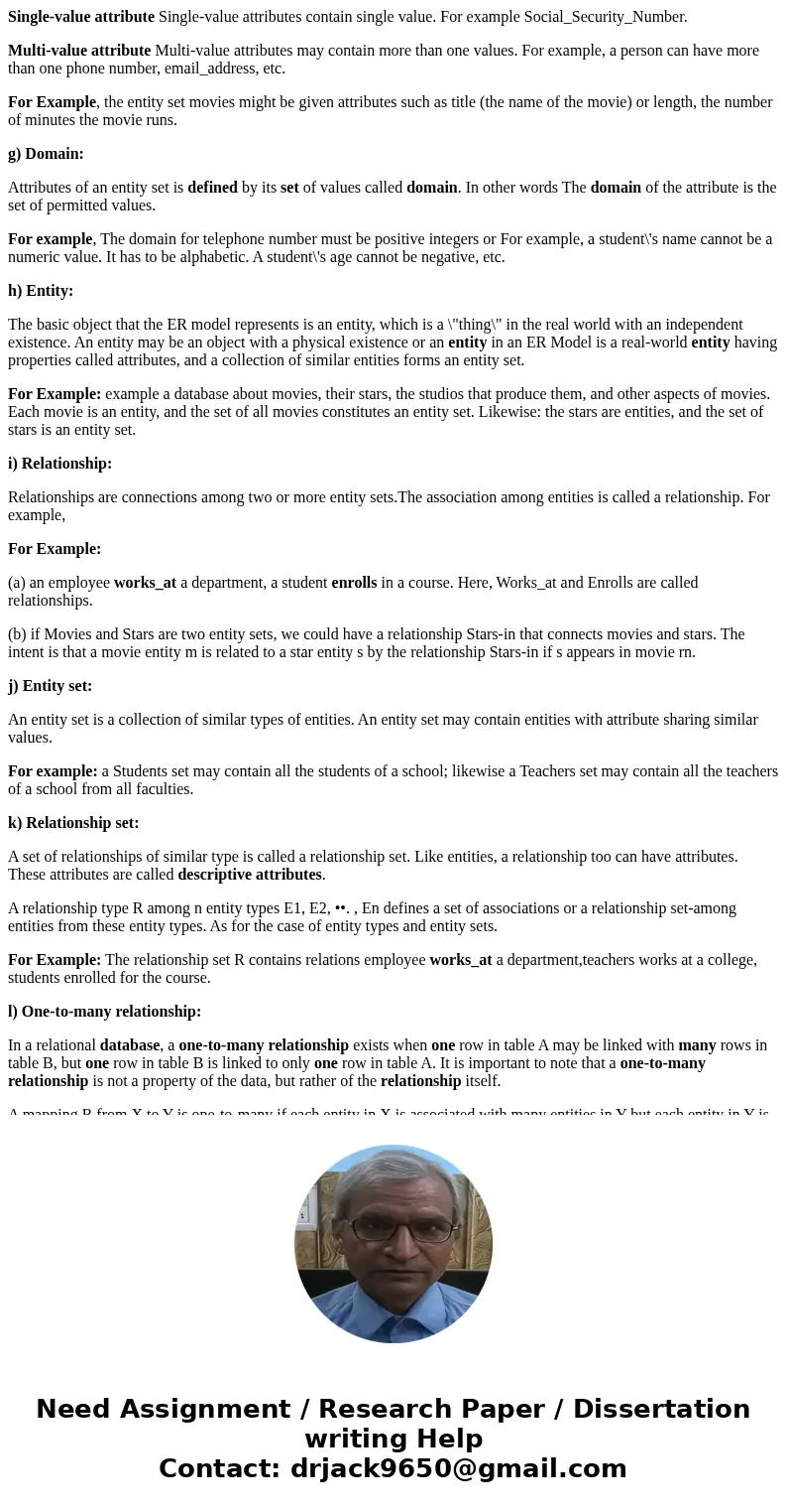 Database Design Explain the following terms briefly with a suitable example: a) Relational schema b) Relational database schema c) Relation instance d) Relation Database Design Explain the following terms briefly with a suitable example: a) Relational schema b) Relational database schema c) Relation instance d) Relation