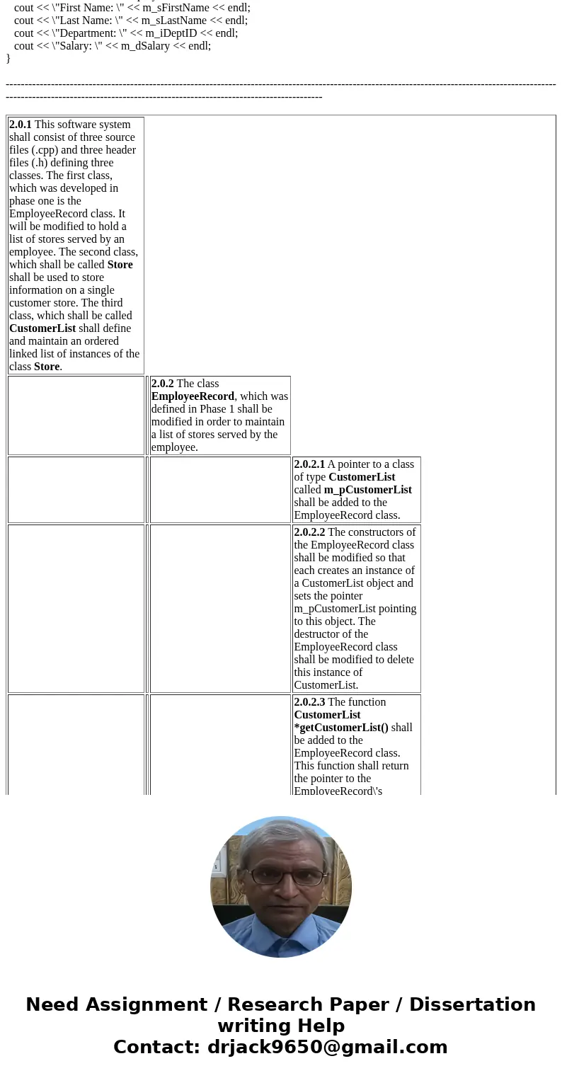 --------------------------EmployeeRecord.h Below------------------------------------------------------------------------------------------ #ifndef EMPLOYEERECOR