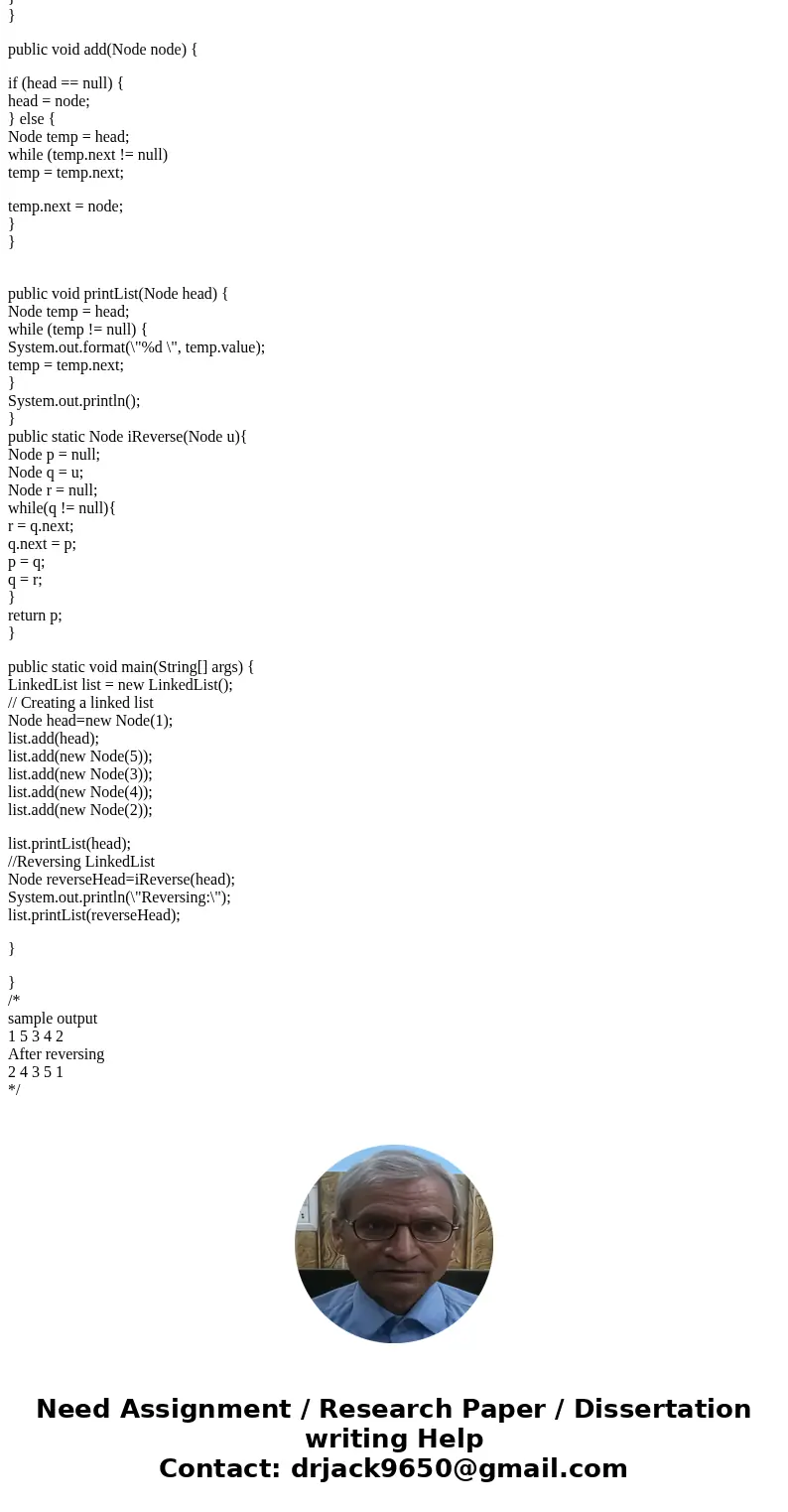 For somereason, this method fails to reverse the linked list. Need a help to figure out a problem. //does not work even though I tried to return p or u, seems l For somereason, this method fails to reverse the linked list. Need a help to figure out a problem. //does not work even though I tried to return p or u, seems l