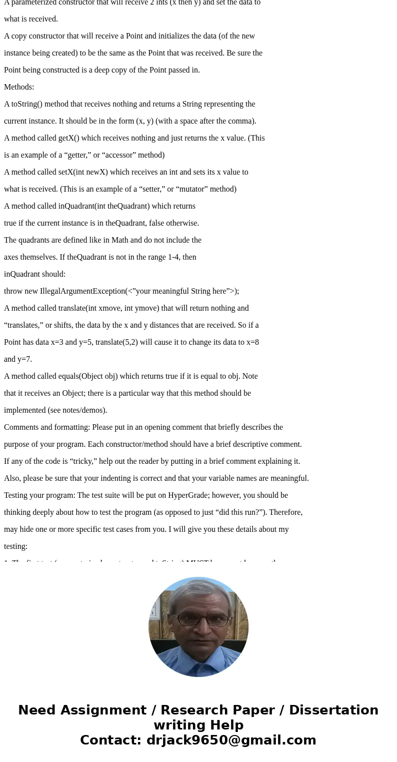 Hi, I finish the code, but the code is failing the tester and test case, the output is too short. here\'s my problem :Your problem is that your toString() metho Hi, I finish the code, but the code is failing the tester and test case, the output is too short. here\'s my problem :Your problem is that your toString() metho