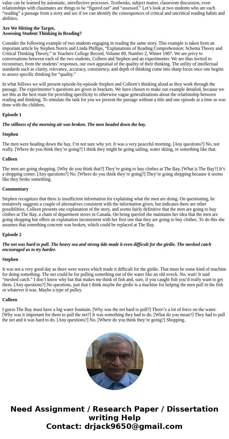 How did the mathematician you explored have, or ot have, persoal integrity?Solution Abstract The goal of this chapter is to set out clearly what critical thinki