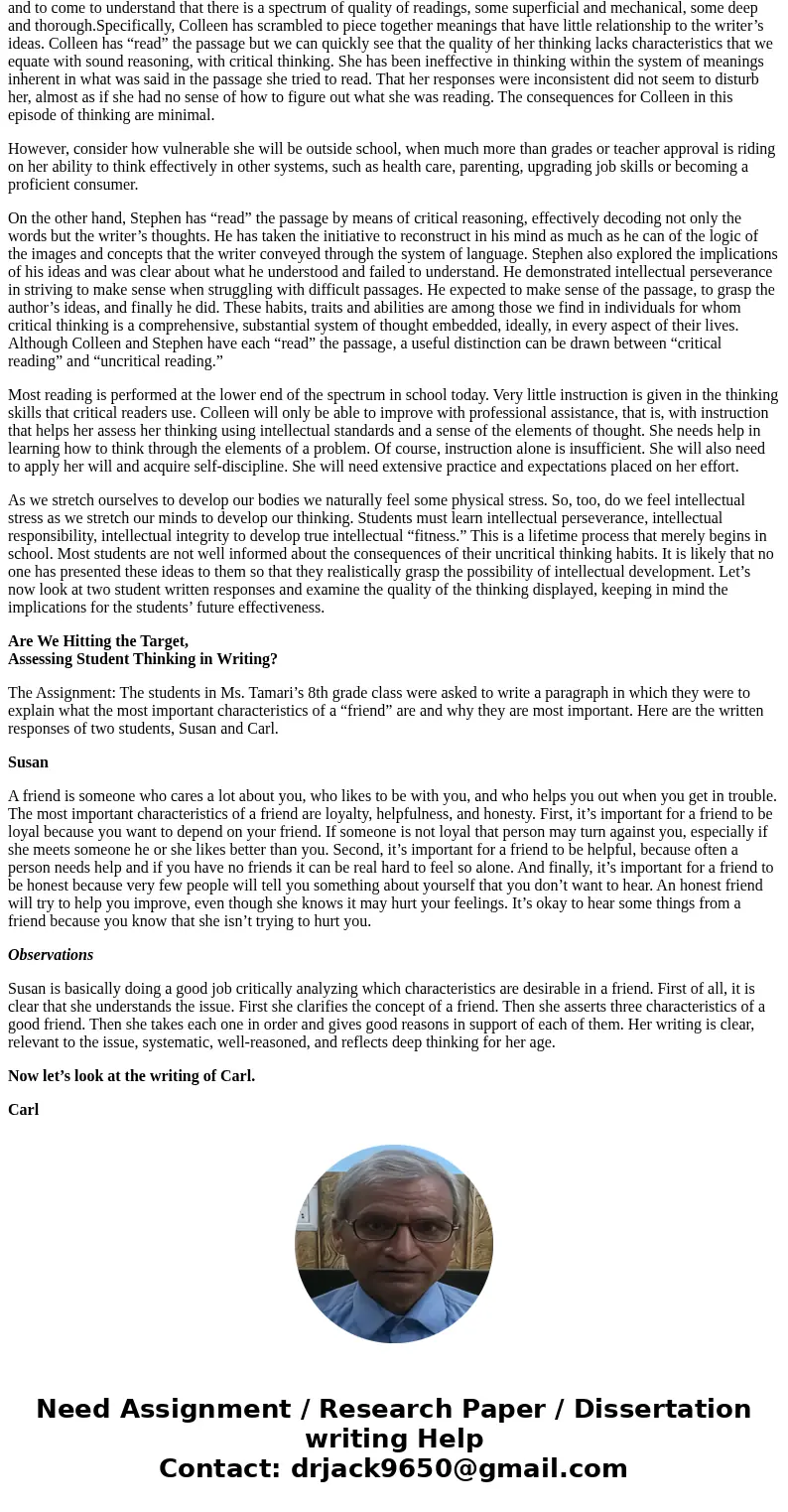 How did the mathematician you explored have, or ot have, persoal integrity?Solution Abstract The goal of this chapter is to set out clearly what critical thinki