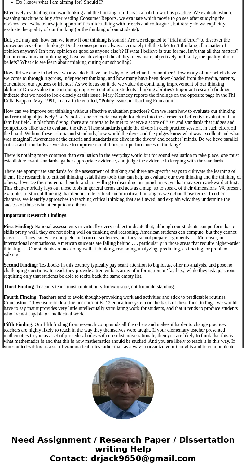 How did the mathematician you explored have, or ot have, persoal integrity?Solution Abstract The goal of this chapter is to set out clearly what critical thinki