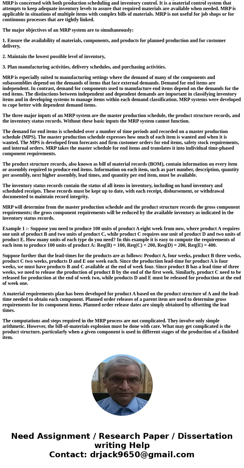 how is materials requirement planning used to plan for a change in design for a productSolutionAnswer :- Material Requirements Planning (MRP) is a computer-base how is materials requirement planning used to plan for a change in design for a productSolutionAnswer :- Material Requirements Planning (MRP) is a computer-base