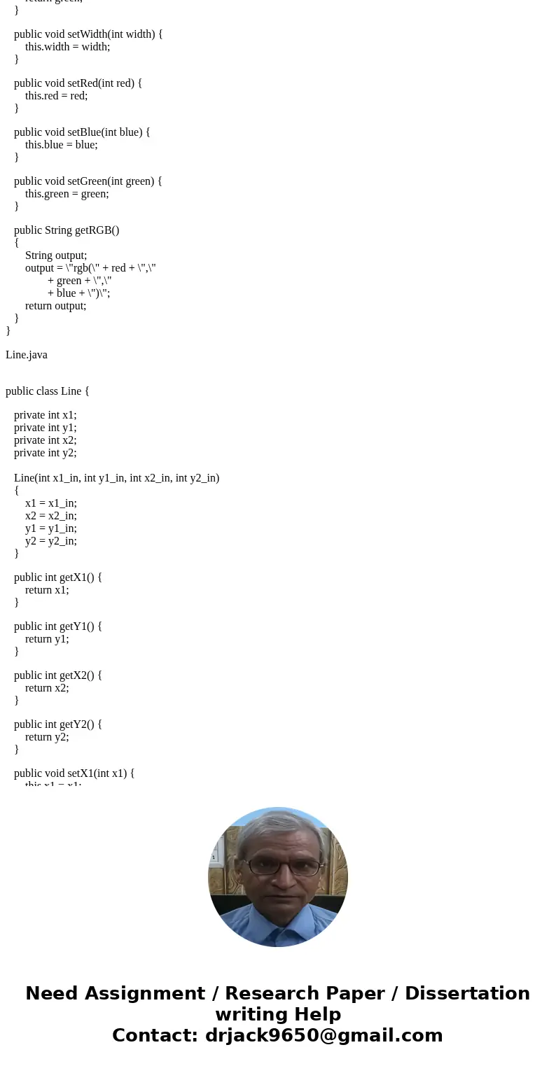 I don\'t have a problem doing #1, but I am having trouble actually coding these classes in Java so it can be converted to svg. For the SvgMaker class this is wh