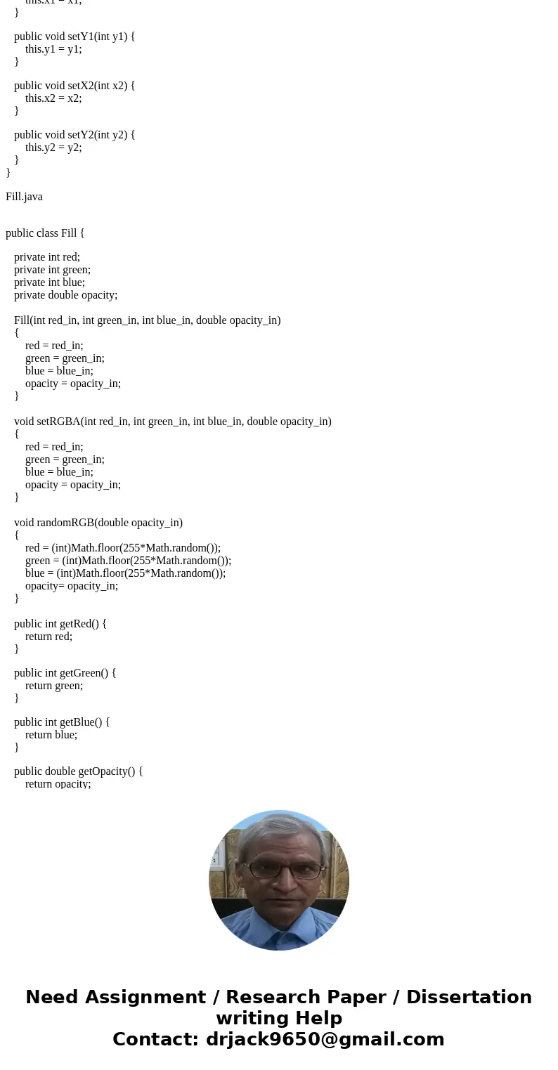 I don\'t have a problem doing #1, but I am having trouble actually coding these classes in Java so it can be converted to svg. For the SvgMaker class this is wh